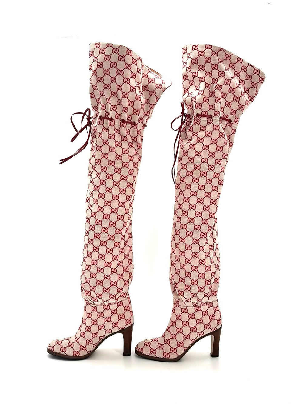 Gucci Lisa GG Monogram Slouch Thigh High Boots 37 - Picture 5 of 8